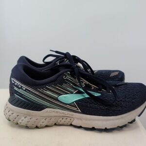 Brooks Adrenaline GTS 19 Cushioned Lace-Up Athletic‎ Sneakers Navy Blue Size 7
